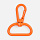 Застежка-карабин Snap Hook, L, оранжевый неон