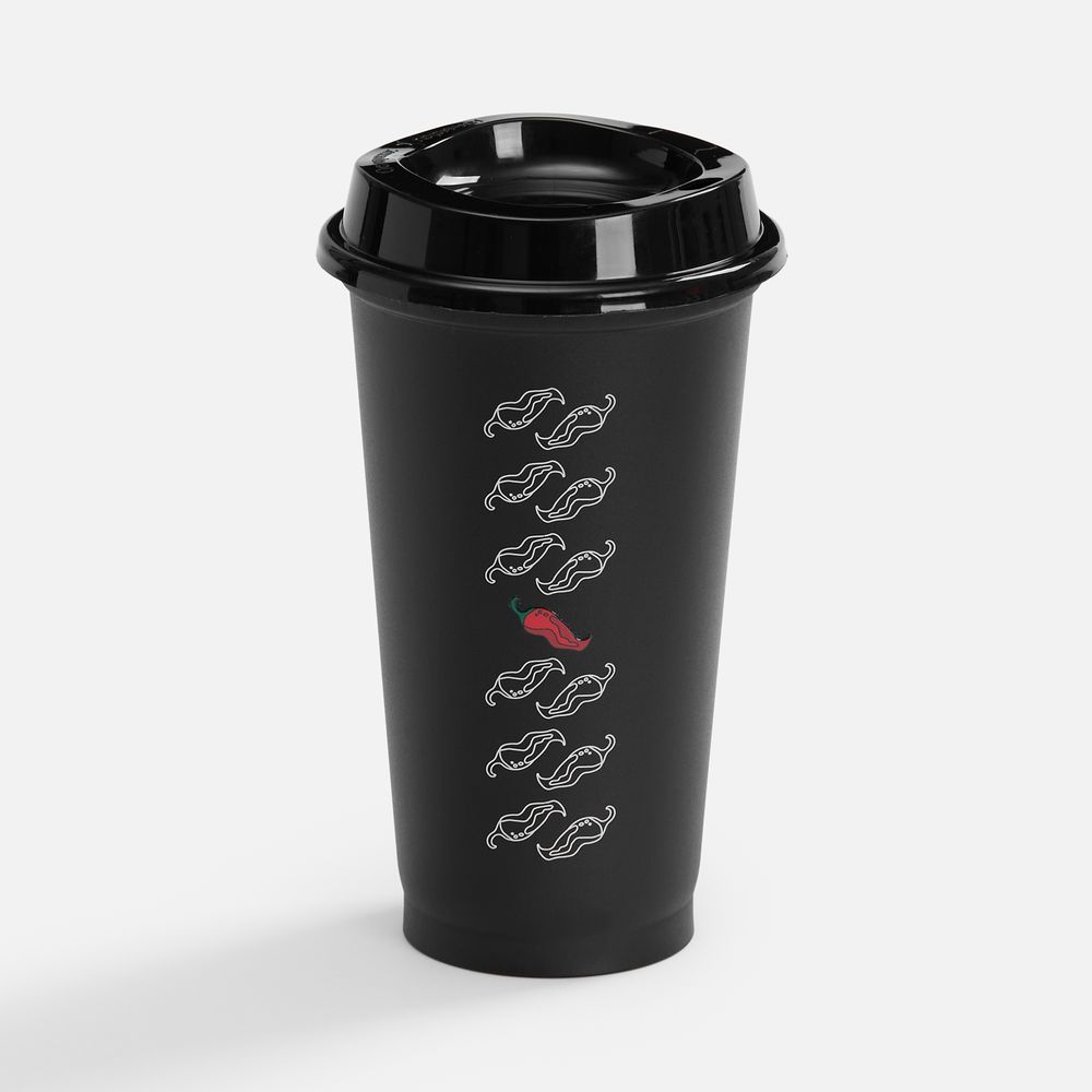 Стакан с крышкой Color Cap, ver.2, черный