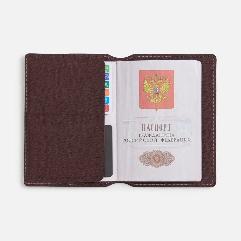 Обложка для паспорта Detalli, коричневая