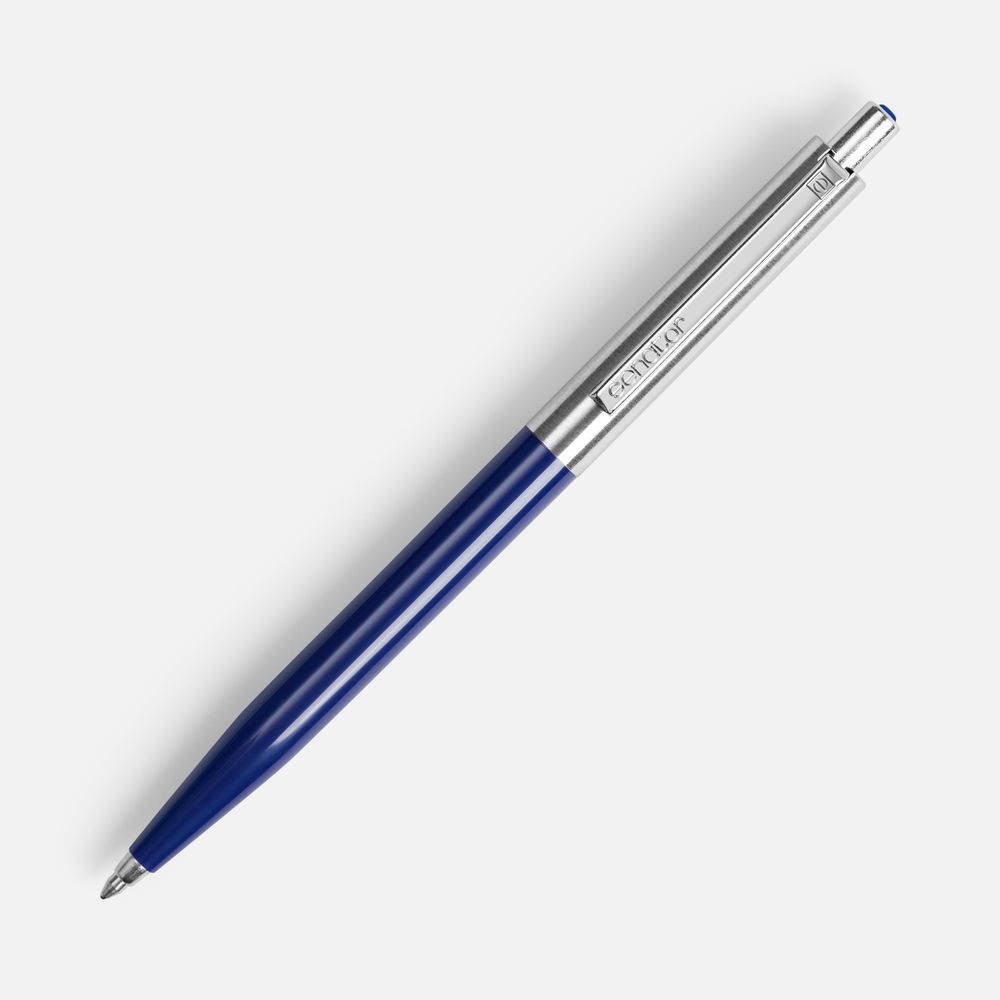 Ручка шариковая Senator Point Metal, ver.2, темно-синяя