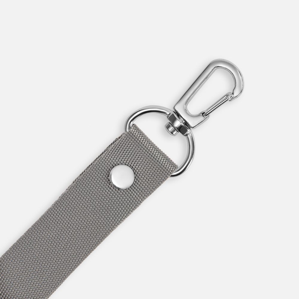 Застежка-карабин Snap hook, M, серебристая (хром)